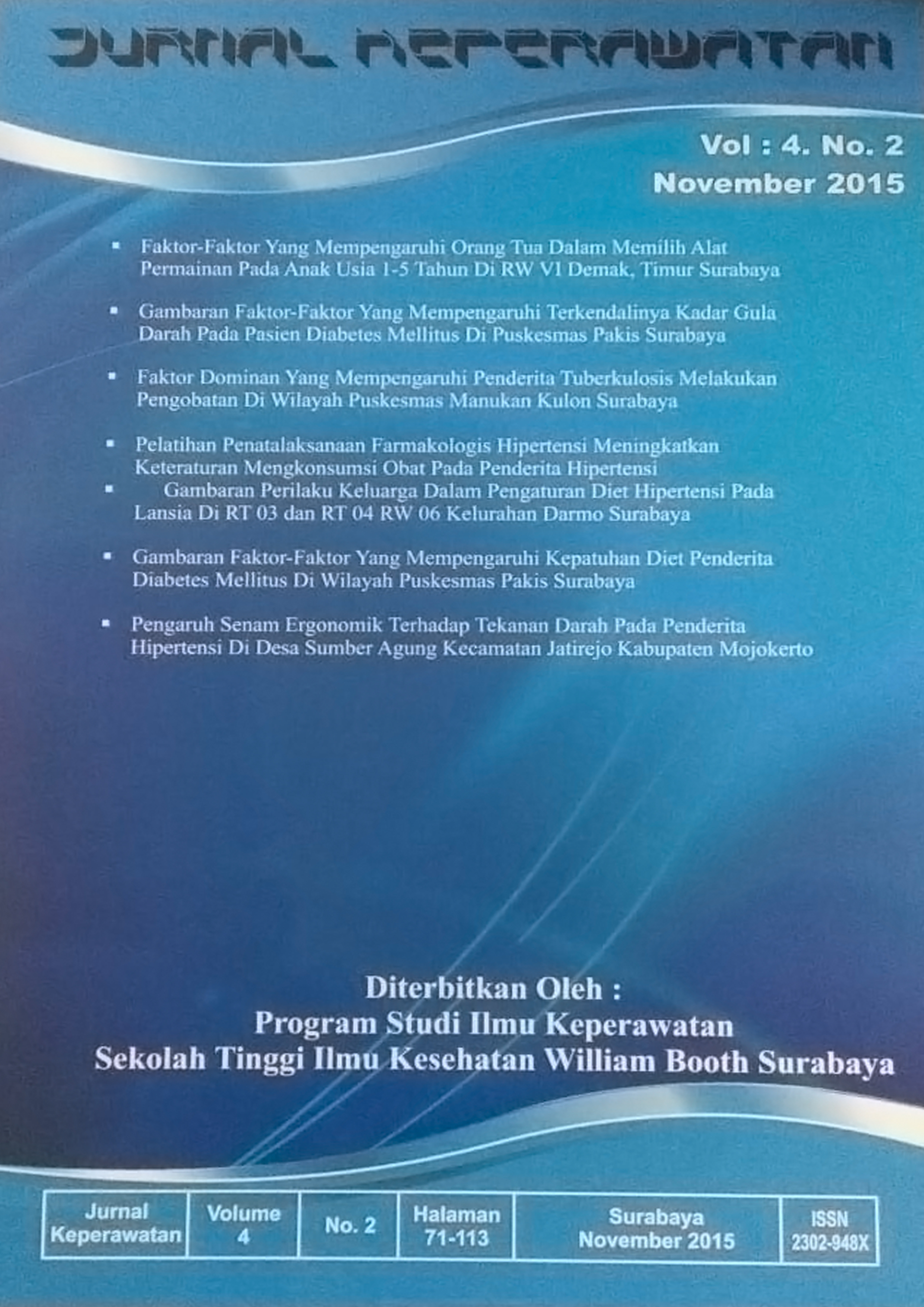 Jurnal Keperawatan Vol 4 No 2 November 2015